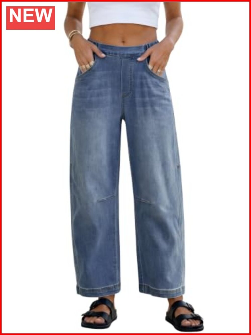 Barrel Jeans High Waist Wide Leg Baggy Denim Pants